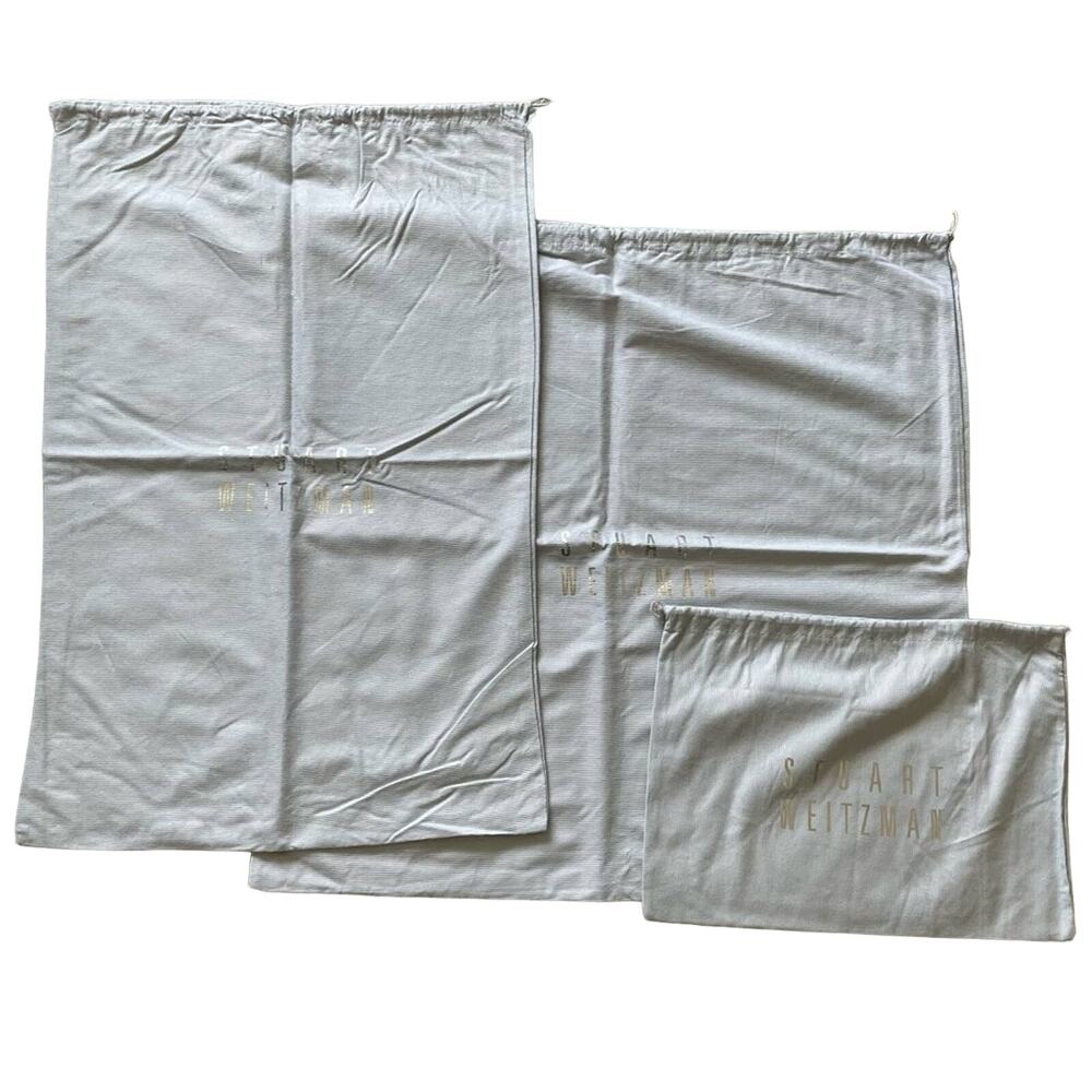 Three Stuart Weitzman Gray Dust Bags